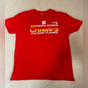 Calgary Flames 2022 Division Champs T-Shirt size XXL